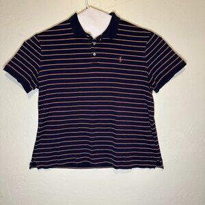 Ralph Lauren Polo Shirt Size XL Flesh Color Pony with red and white stripes